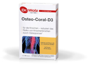 Dr. Wolz Osteo-Coral-D3 – koralų kalcio ir vitaminų kompleksas moterims, 60 kapsulių