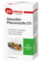 Dr. Wolz Polifenoliai 270, 120 kapsulių pakuotė – natūralus maisto papildas su polifenoliais ir vitaminu C