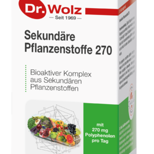 Dr. Wolz Polifenoliai 270, 120 kapsulių pakuotė – natūralus maisto papildas su polifenoliais ir vitaminu C