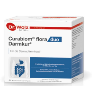 Curabiom Flora Duo kapsulių ir miltelių paketėlių komplektas žarnyno sveikatai