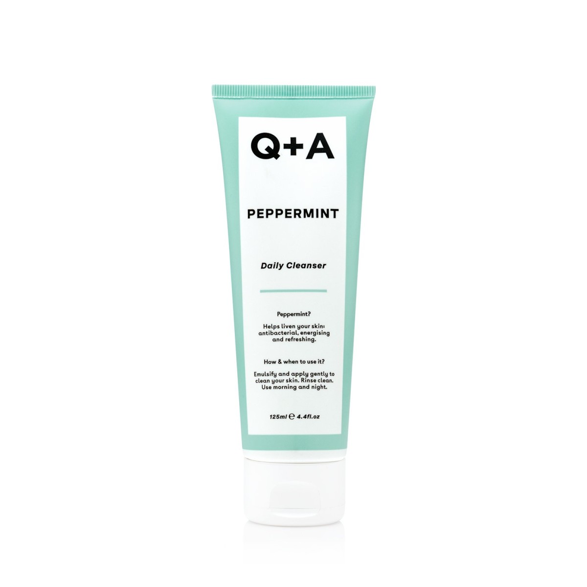 peppermint-cleanser-1200x1200 Q+A Peppermint Daily Cleanser Kasdienis veido prausiklis, 125ml - Image 1