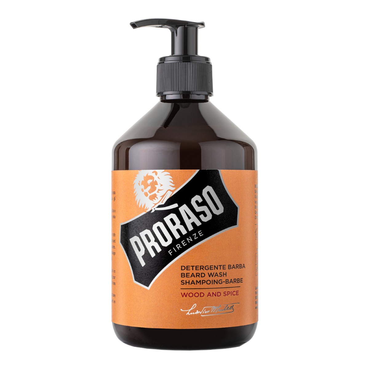 wood-wash-500ml-1200x1200 Proraso Wood & Spice Beard Wash Barzdos šampūnas, 500ml - Image 1