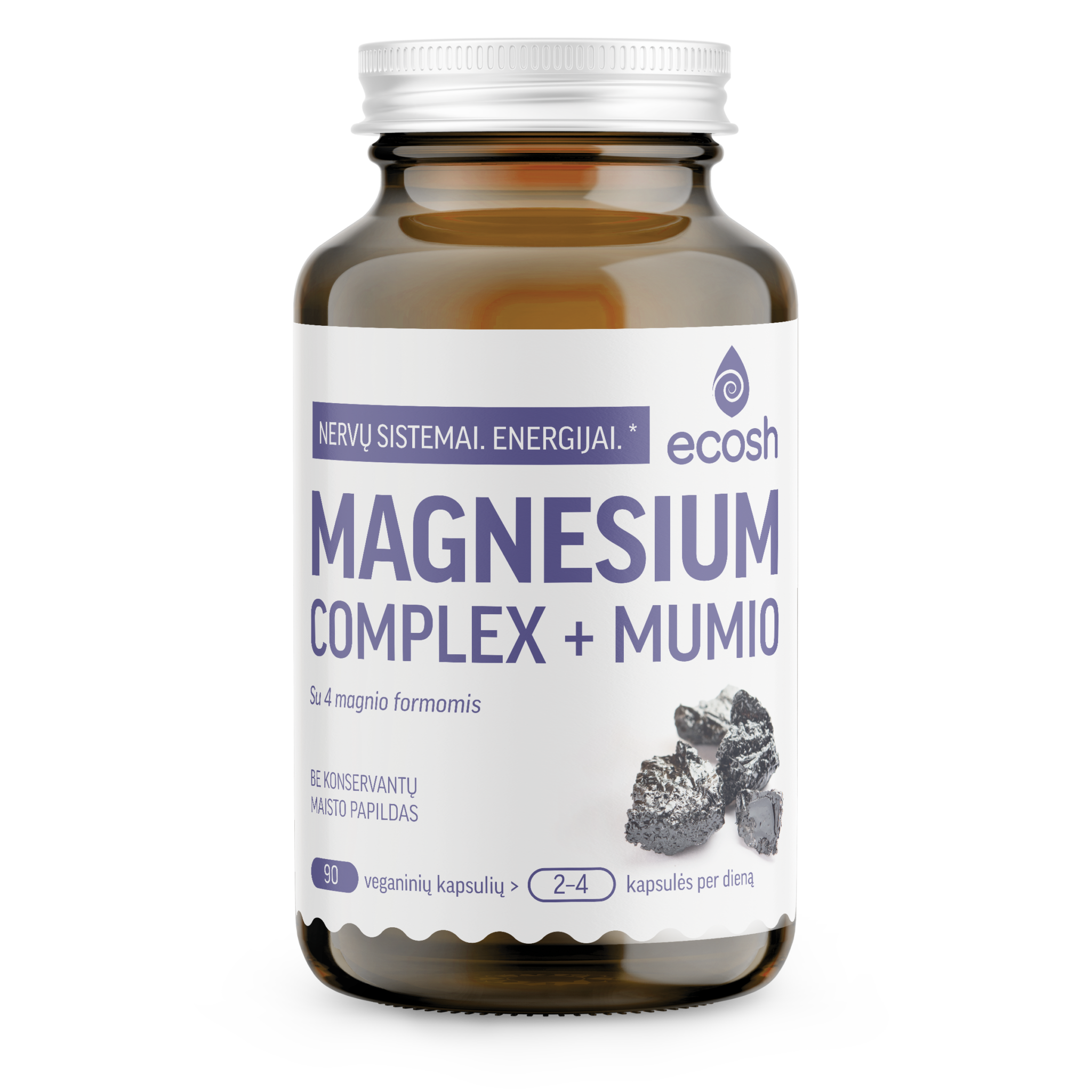 Magnis+mumio ECOSH Magnesium complex + Mumio, 90 kapsulių - Image 1