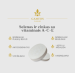 SELENAS IR CINKAS SU VITAMINAIS A-C-E, 90 tablečių - Image 2