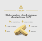 Gliukozaminas plius Kolagenas, Chondroitinas, MSM, 60 tablečių - Image 2