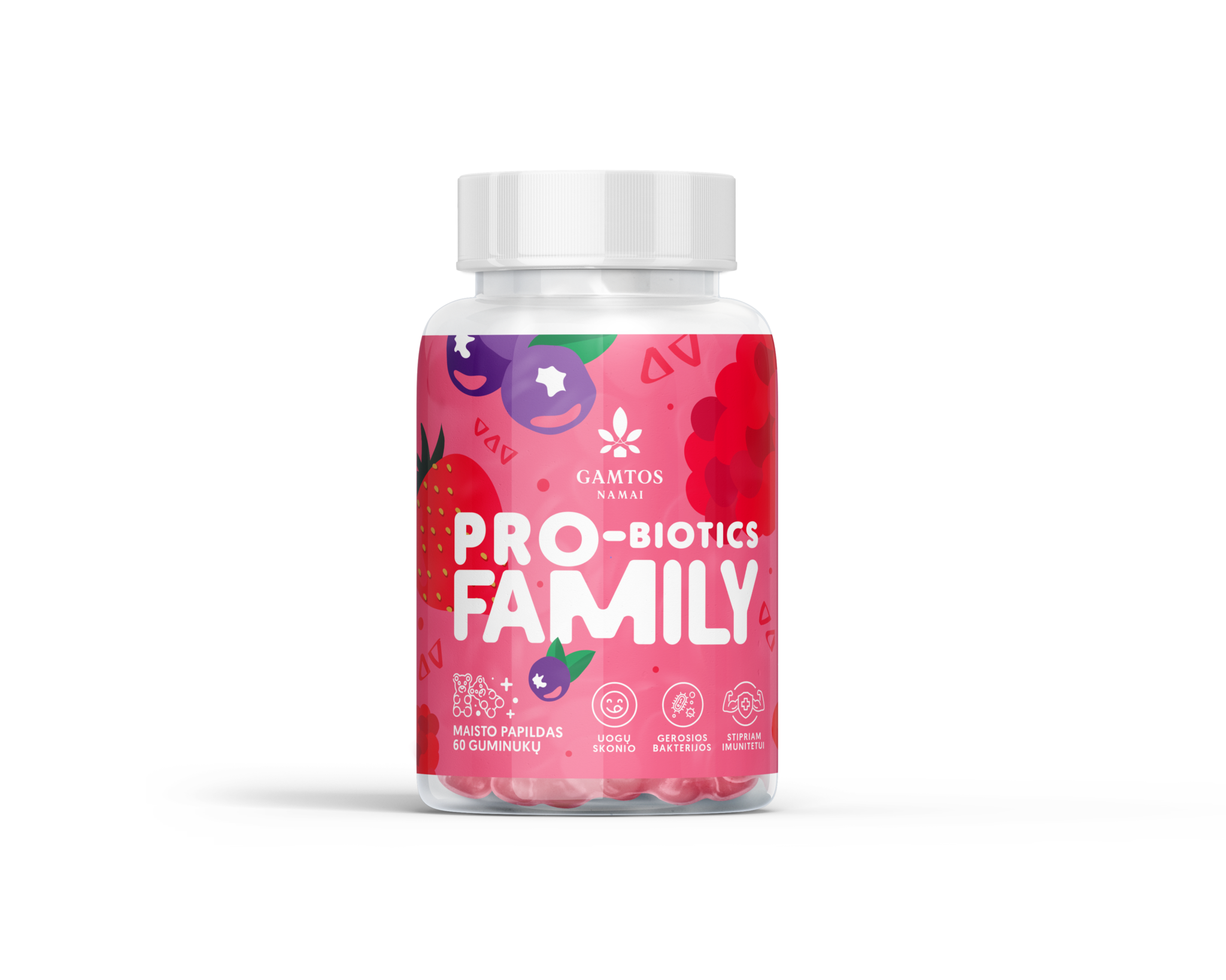 Pro-biotics family_Priekis GAMTOS NAMAI PRO-BIOTICS FAMILY , 60 guminukų - Image 1
