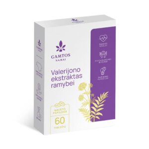 Valerijono ekstraktas ramybei Gamtos Namai 60 tablečių