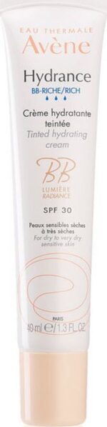 AVENE drėkinamoji emulsija, tonuojanti  HYDRANCE BB RICH, 40 ml