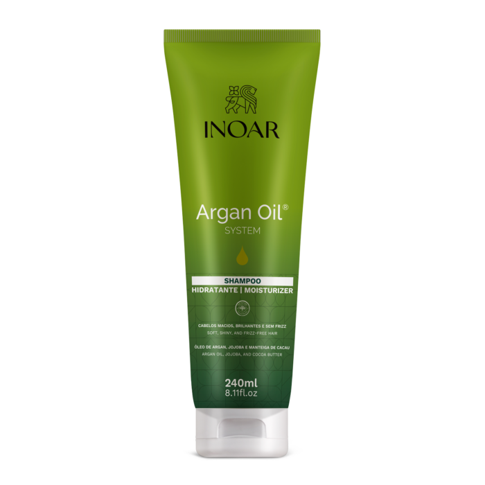 inoar-argan-oil-sampunas-240ml INOAR Argan Oil System drėkinamasis šampūnas su argano aliejumi 240 ml