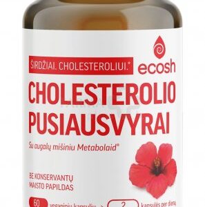 ECOSH Cholesterolio pusiausvyrai su augalų mišiniu Metabolaid®, 60 kapsulių