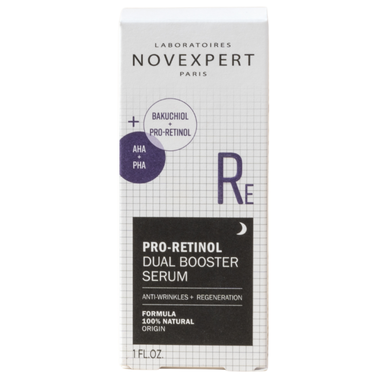 Novexpert dvigubos formulės serumas su bakučioliu, proretinoliu ir AHA PHA rūgštimis