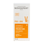 NOVEXPERT šveičiamasis naktinis serumas su vitaminu C, PHA ir AHA rūgštimis, 30 ml