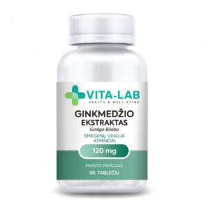 VITA-LAB Ginkmedžio ekstraktas 120 mg – kasdieniam vartojimui