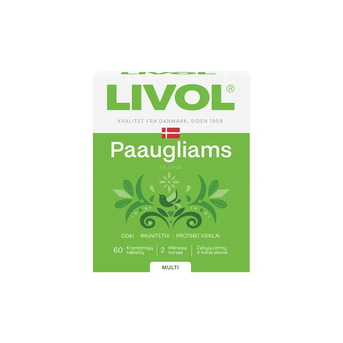 f6fd1a81d8b81cbdc233da4547c2 LIVOL MULTI vitaminai paaugliams, 60 tablečių - Image 1