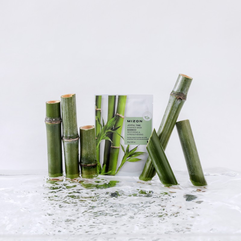02_MIZ888890126 MIZON veido kaukė Joyful Time Essence Mask Bamboo, 23 g - Image 1