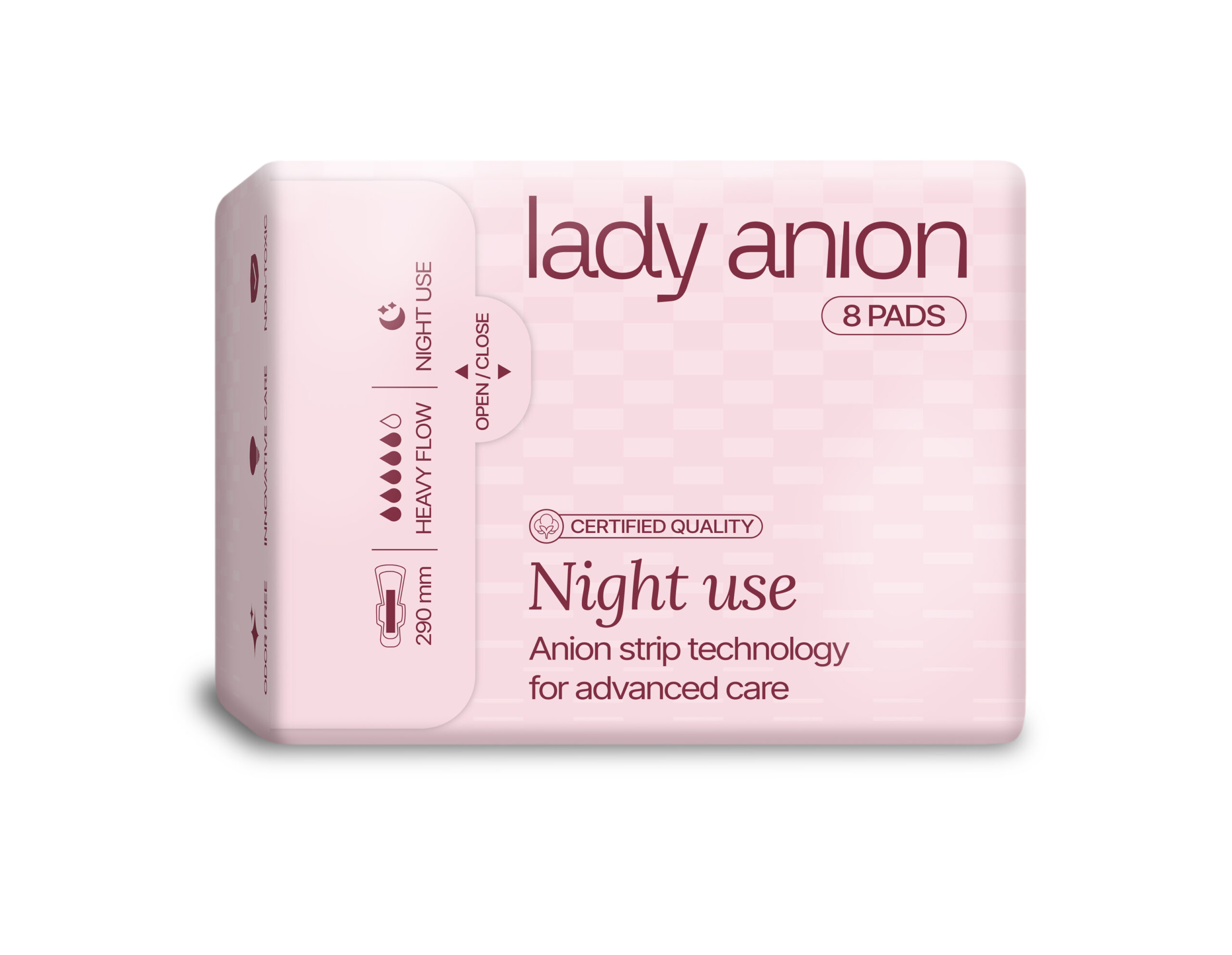 Night Use 10.11.25 Lady Anion naktiniai paketai su anijonų juostele, 290mm, 8 vnt. - Image 1
