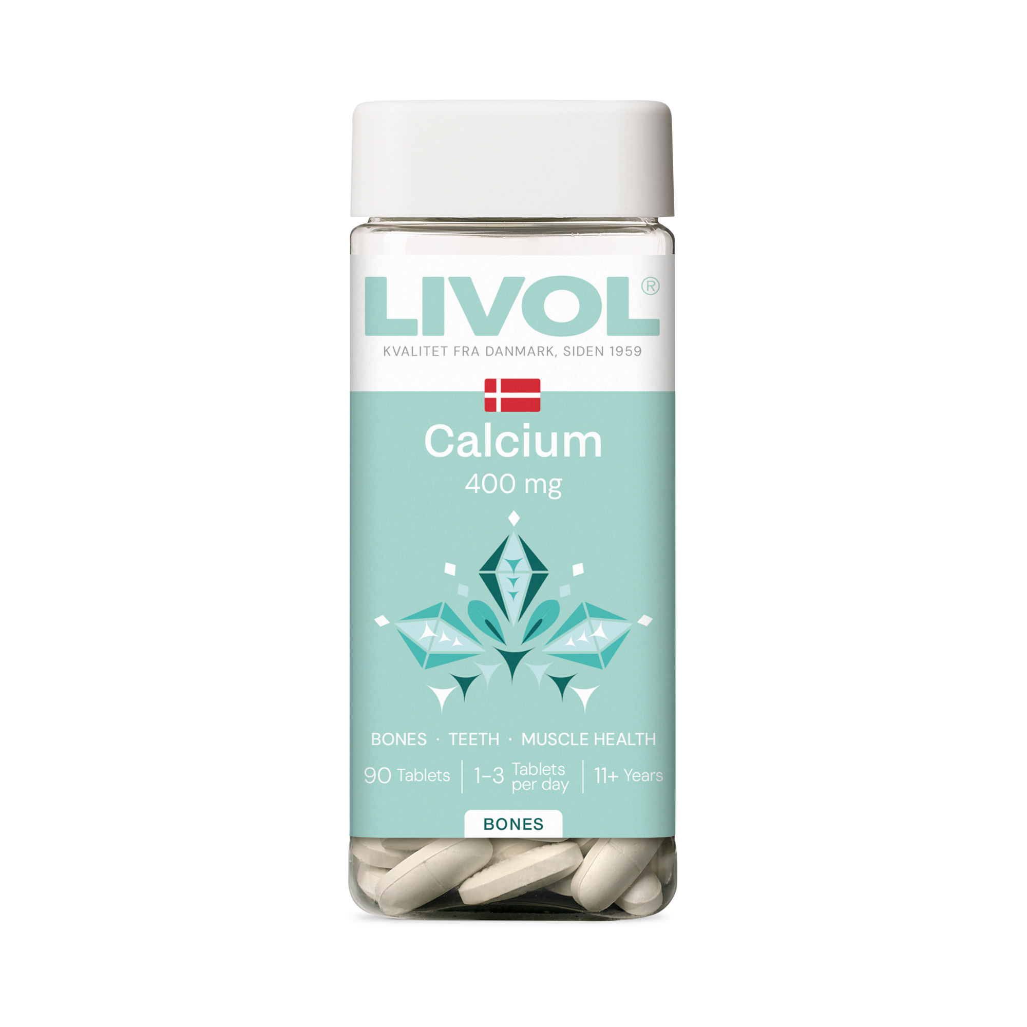 Livol-Calcium-400mg-N90 LIVOL Calcium 400 mg, 90 tablečių - Image 1