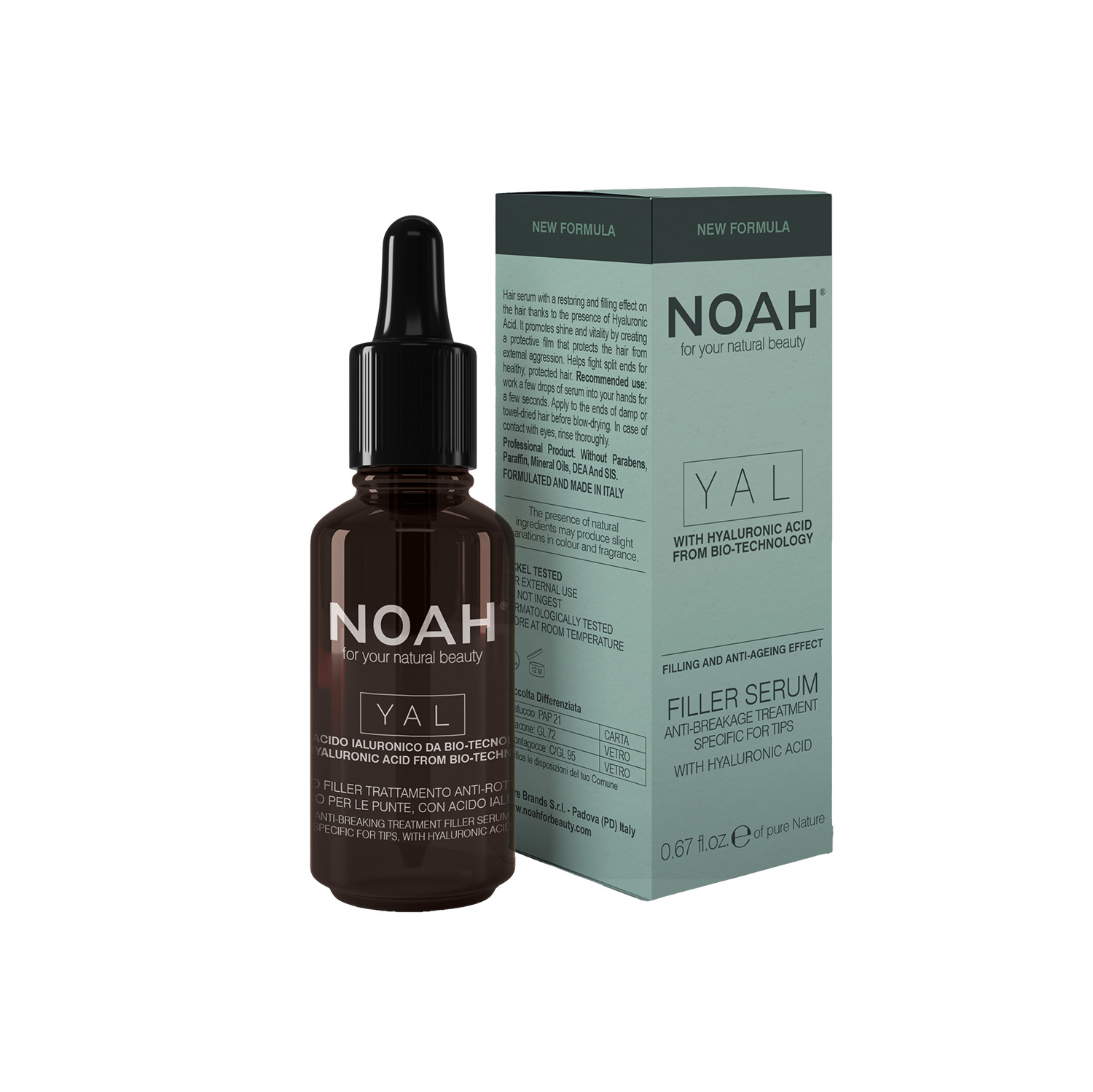 8034063522676 Noah atkuriamasis hialurono serumas lūžinėjantiems ir pažeistiems plaukams YAL Anti-Breaking Filler Serum, 20 ml - Image 1