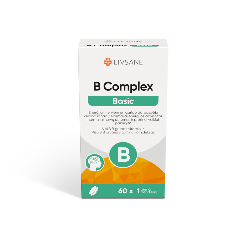 116173 LIVSANE vitamino B komplekso tabletės, 60 tablečių - Image 1
