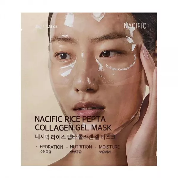 nacific-veido-kauke-rice-pepta-collagen-gel-mask-35-g-0 NACIFIC gelinė veido kaukė su kolagenu, peptidų kompleksu ir ryžių ekstraktu RICE PEPTA, 35 g - Image 1